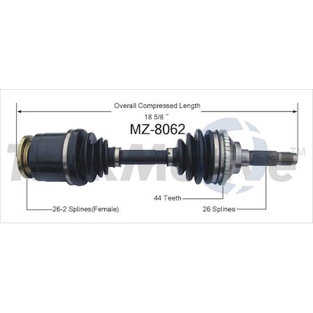 Cv Axle Shaft,Mz-8062